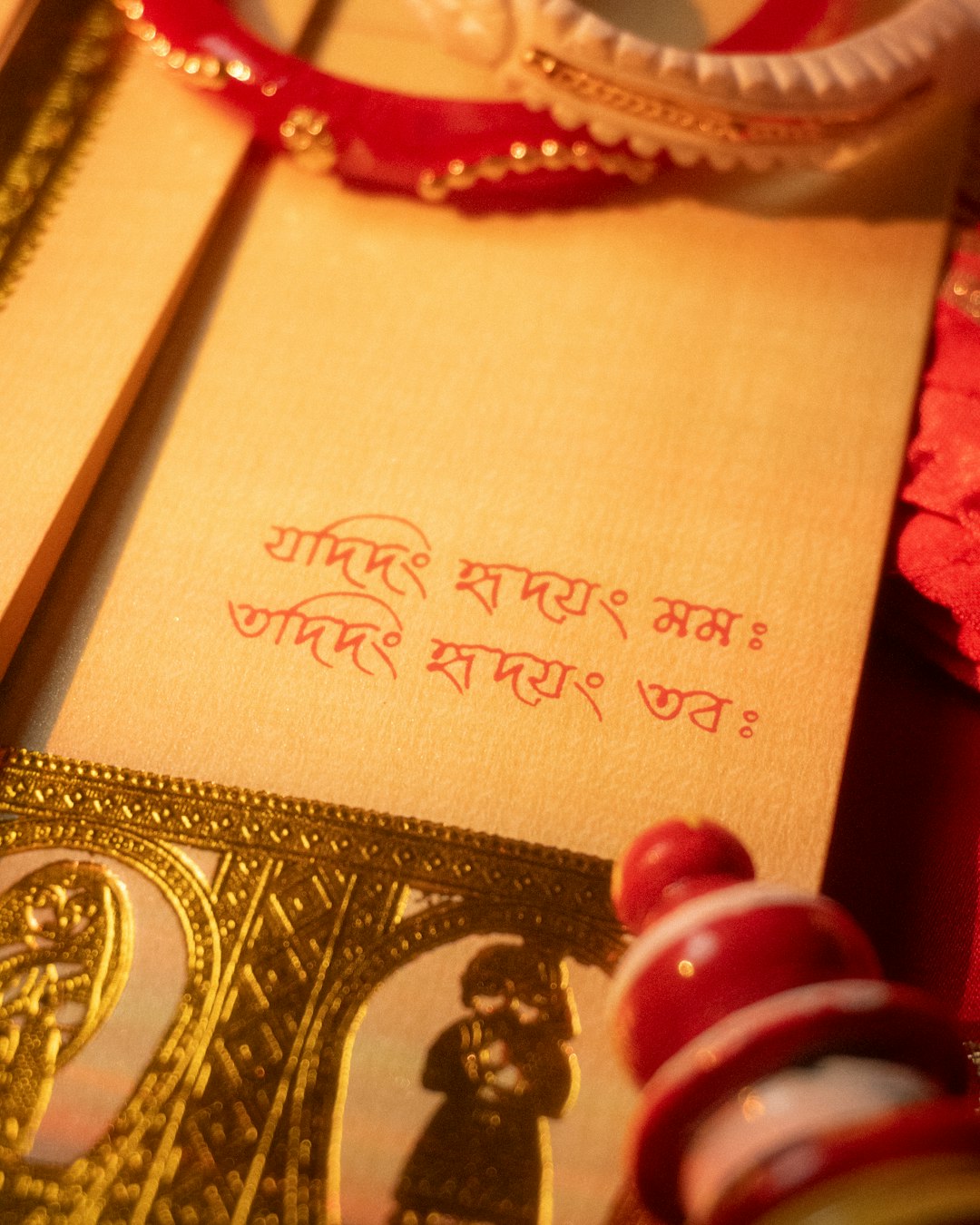 Traditional Indian Bengali weeding card photoshoot